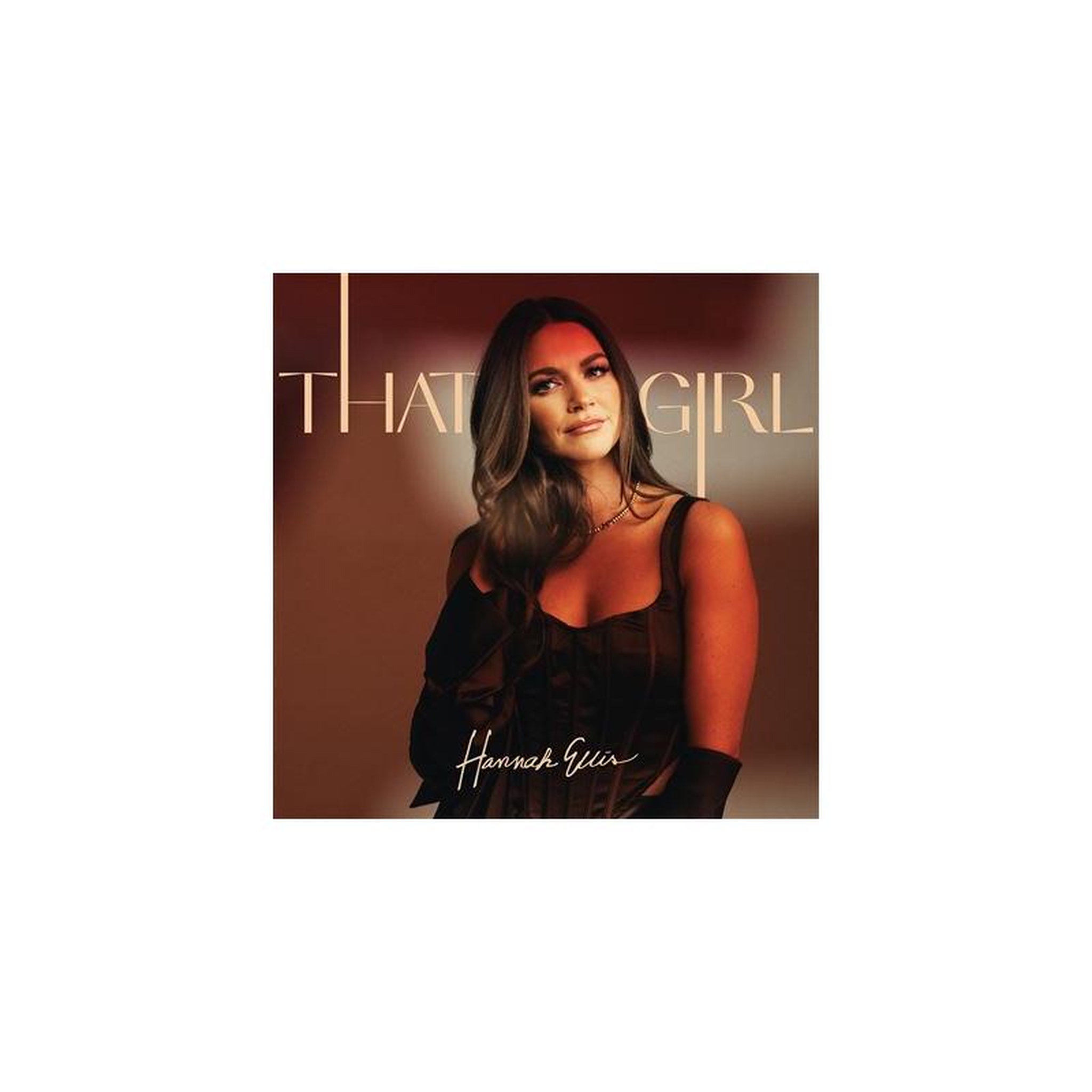 Album vinyle that girl – visuel de couverture rouge bordeaux et noir avec portrait et texte « that