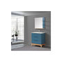 Voir la diapositive 2 : WILSA Ensemble de salle de bain bleu 80 cm