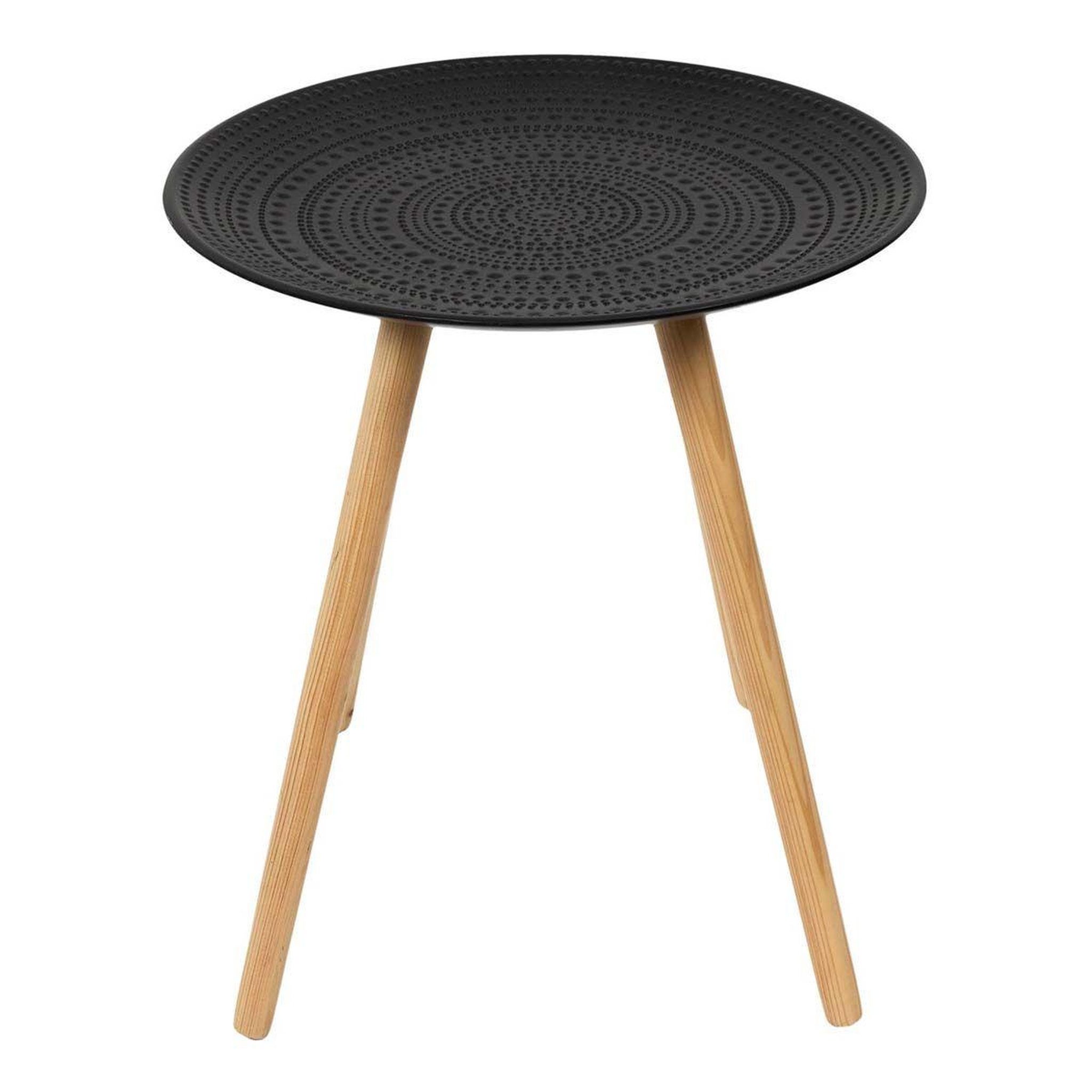 Voir la diapositive 3 : The Home Deco Factory Lot de 2 tables gigognes  relief  49cm noir