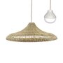 Voir la diapositive 2 : Lumisky Suspension d'extérieur nomade FREYA LARGE Bois Herbe marine D70 cm