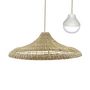 Voir la diapositive 2 : Lumisky Suspension nomade FREYA LARGE Bois Herbe marine D70 cm