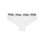 FILA Slip brésilien coton femme Uni FU6067. Coloris disponibles : Blanc
