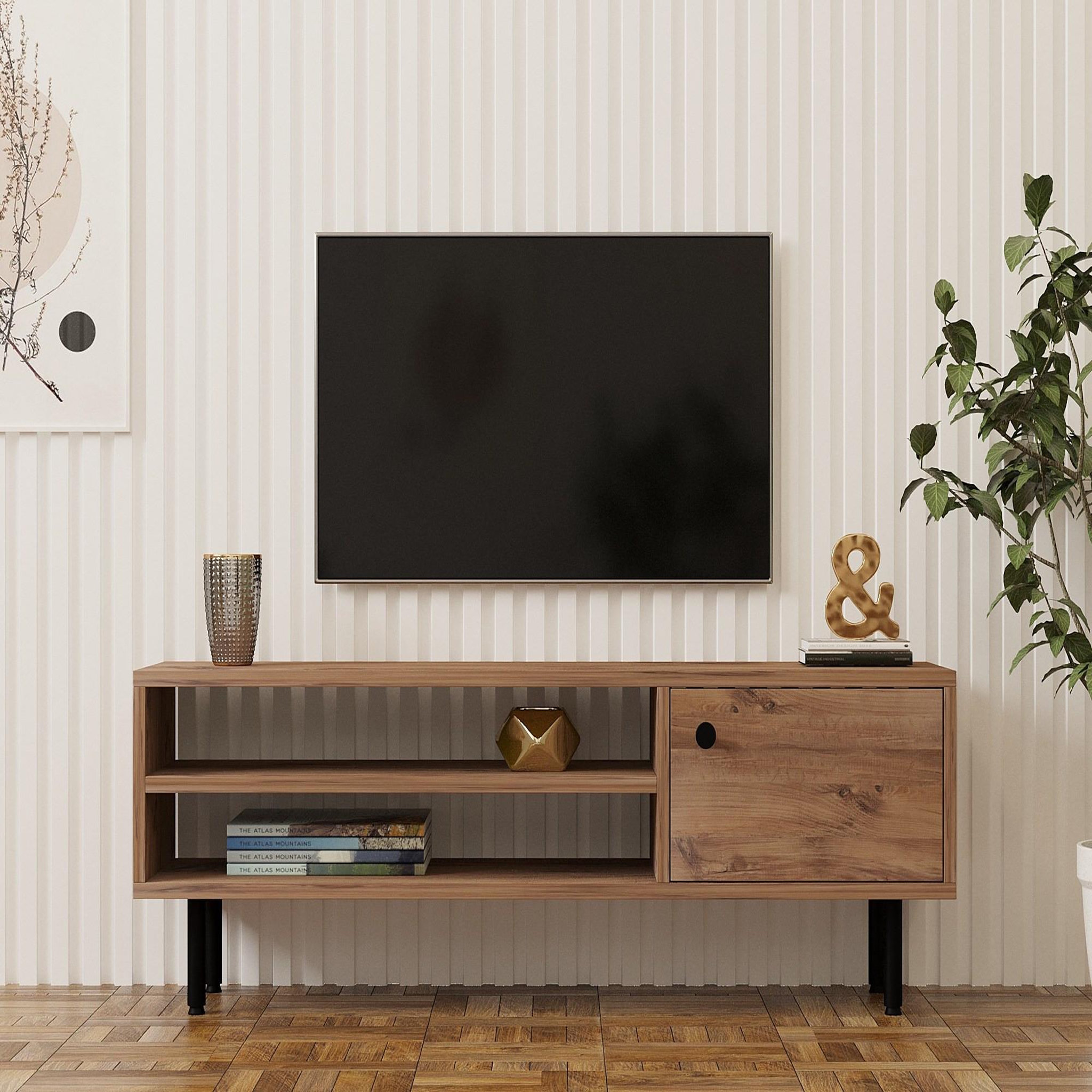 Voir la diapositive 3 : Habitat et Jardin Meuble tv en bois  avila  - 120 x 30 x 38 cm - pin atlantique