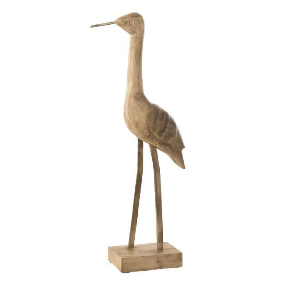 Paris Prix Statue Déco Oiseau en Bois  Denny  52cm Marron