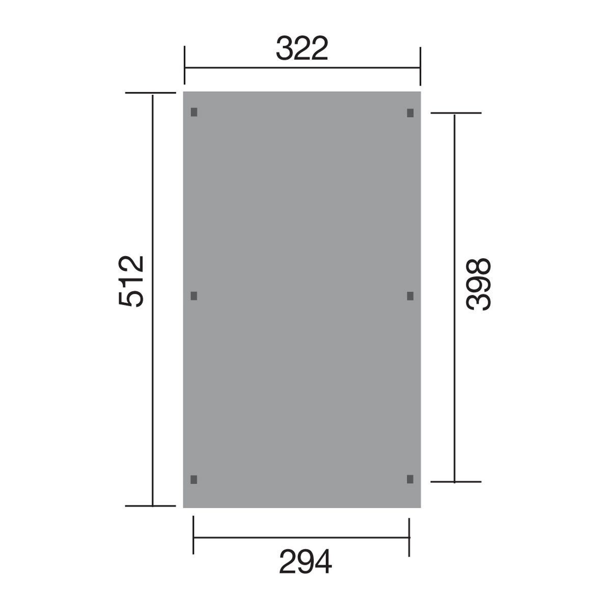 WEKA Carport toit plat - Bois traité autoclave - 16,8m² - 671 T1