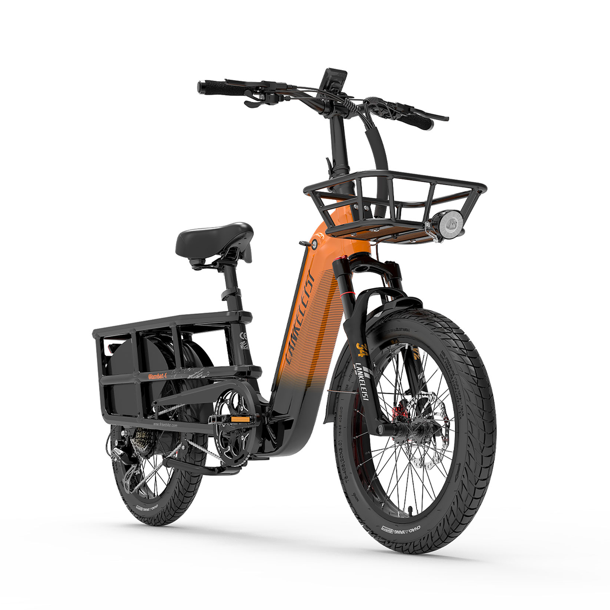 Voir la diapositive 4 : LANKELEISI Vélo cargo électrique LANKELEISI Wombat-1