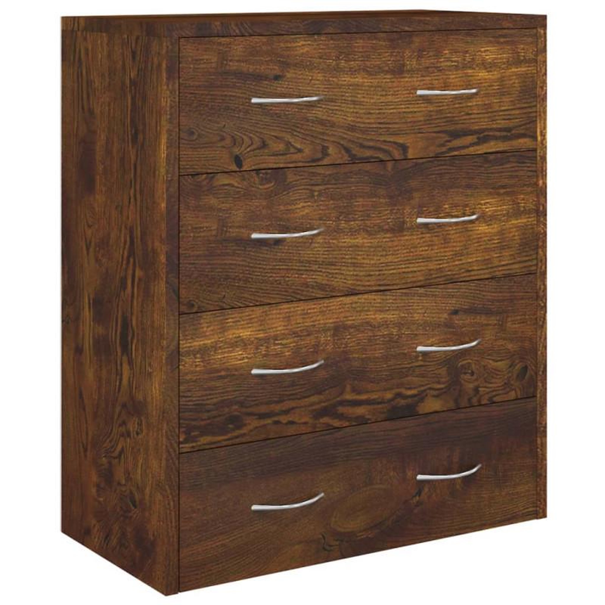 Voir la diapositive 3 : VIDAXL Buffet avec 4 tiroirs 60x30,5x71 cm Chêne fumé