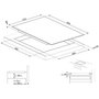 Voir la diapositive 2 : SMEG Table de cuisson induction 60cm 3 feux 7200w noir - si5632d