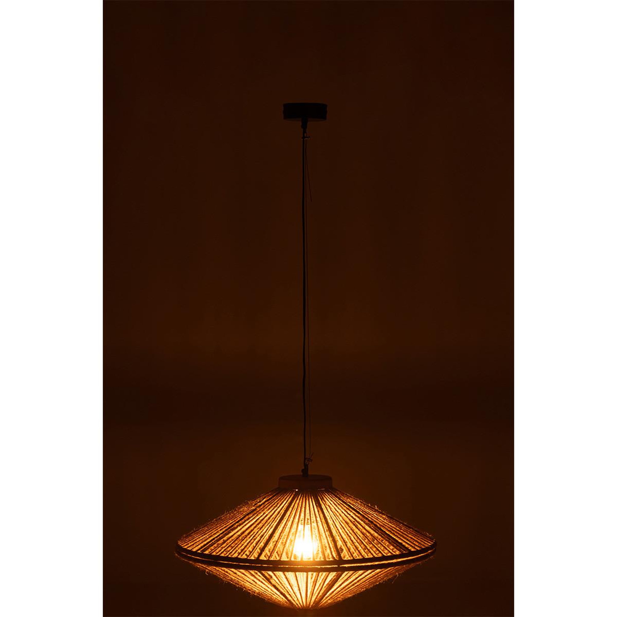 Voir la diapositive 3 : J-LINE Lampe suspension en jute  dollie  62cm naturel