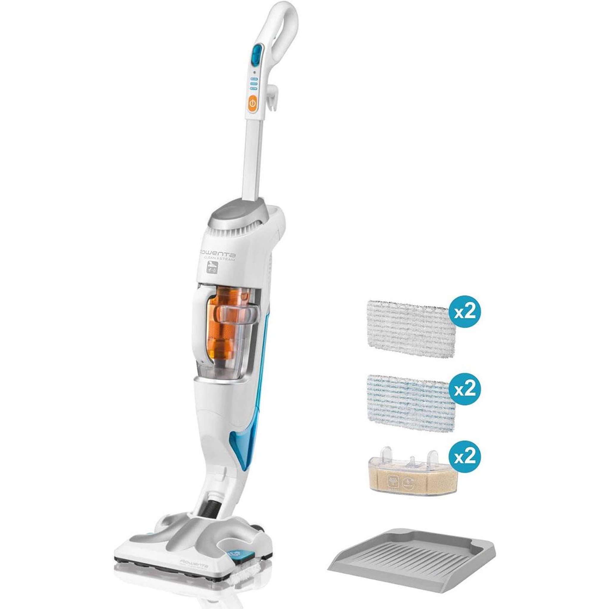 ROWENTA Nettoyeur vapeur aspirateur 2en1 1500w - ry7757wh