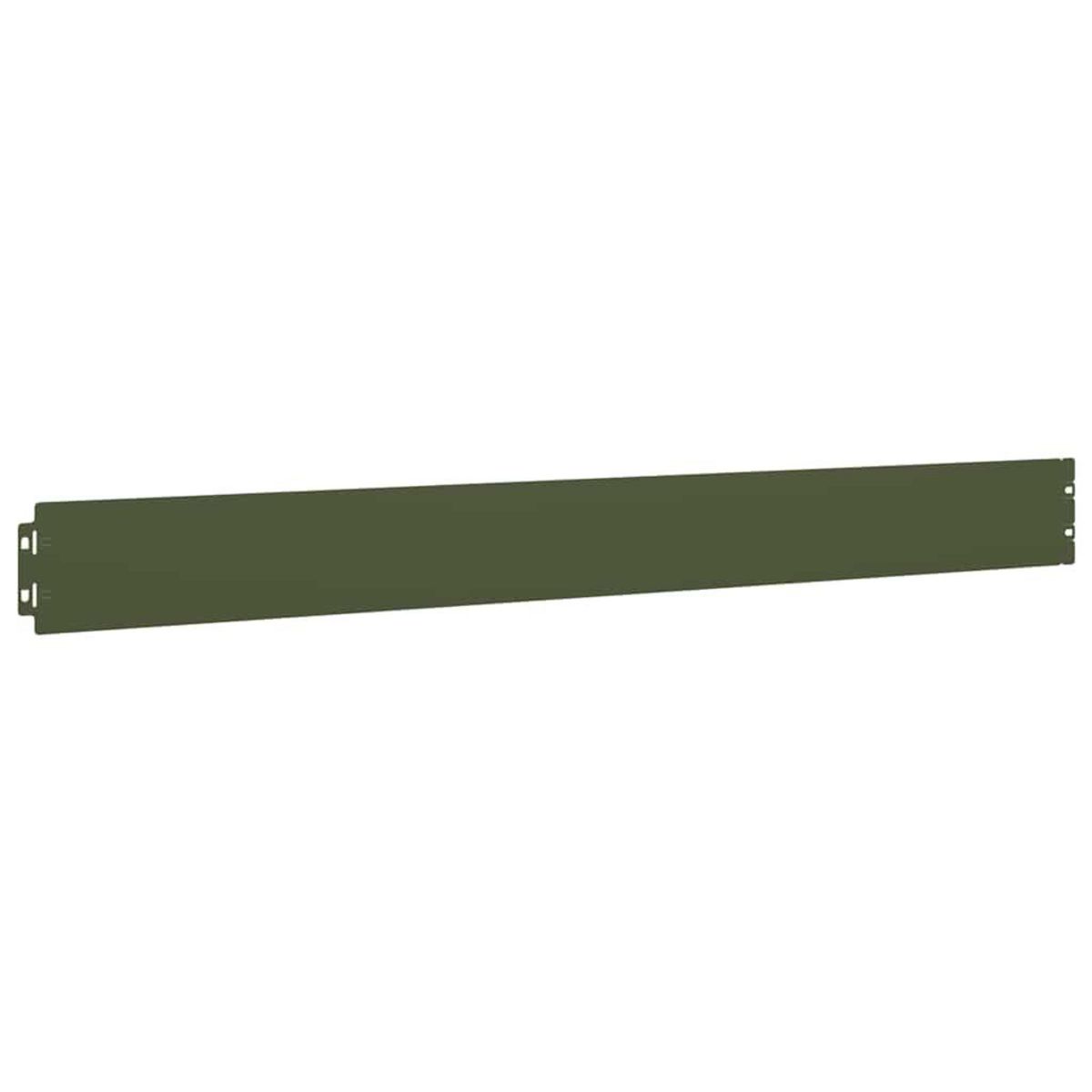 VIDAXL Bordures pelouse 50pcs vert olive 10x103cm acier lamine a froid