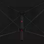VIDAXL Parasol double avec mat en acier 250 x 250 cm Noir