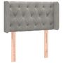 Voir la diapositive 3 : VIDAXL Tete de lit a LED Gris clair 83x16x78/88 cm Velours