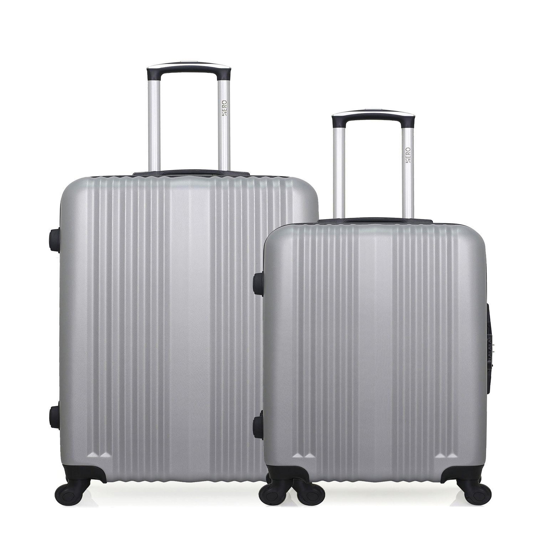 HERO Hero - lot de 2 - valise grand format et valise weekend lipari. Coloris disponibles : Noir, Beige, Bleu, Gris