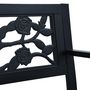 Voir la diapositive 5 : VIDAXL Banc de jardin 125 cm Noir Acier