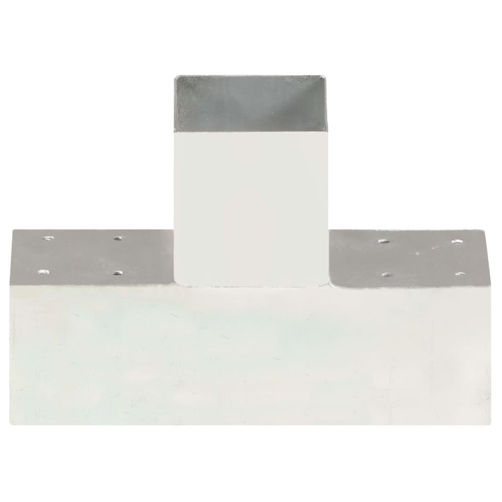 Voir la diapositive 3 : VIDAXL Connecteurs de poteau 4 pcs Forme en T Metal galvanise 91x91 mm