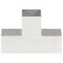 Voir la diapositive 3 : VIDAXL Connecteurs de poteau 4 pcs Forme en T Metal galvanise 91x91 mm