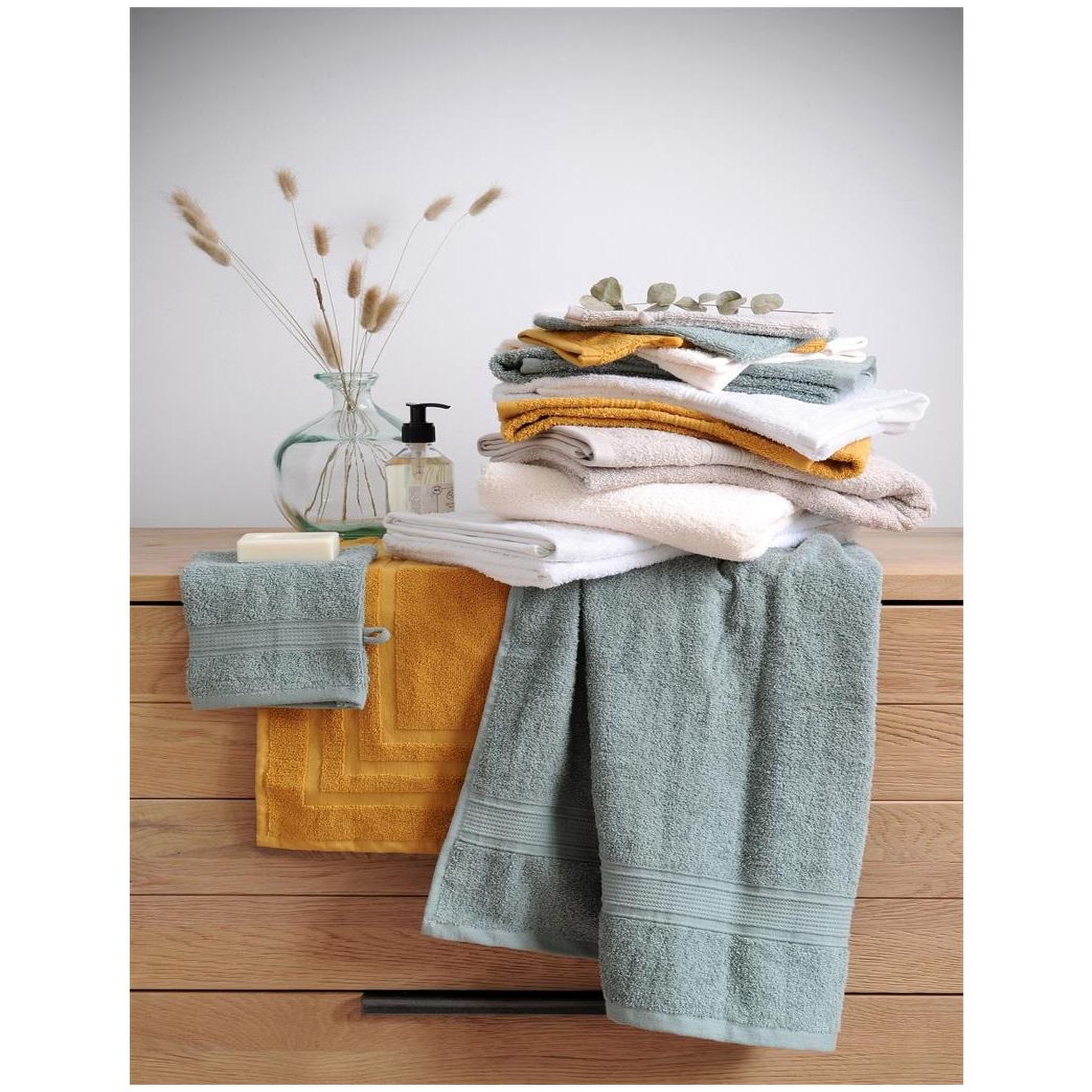 Voir la diapositive 2 : Eden Lot de 2 gants de toilette laguna