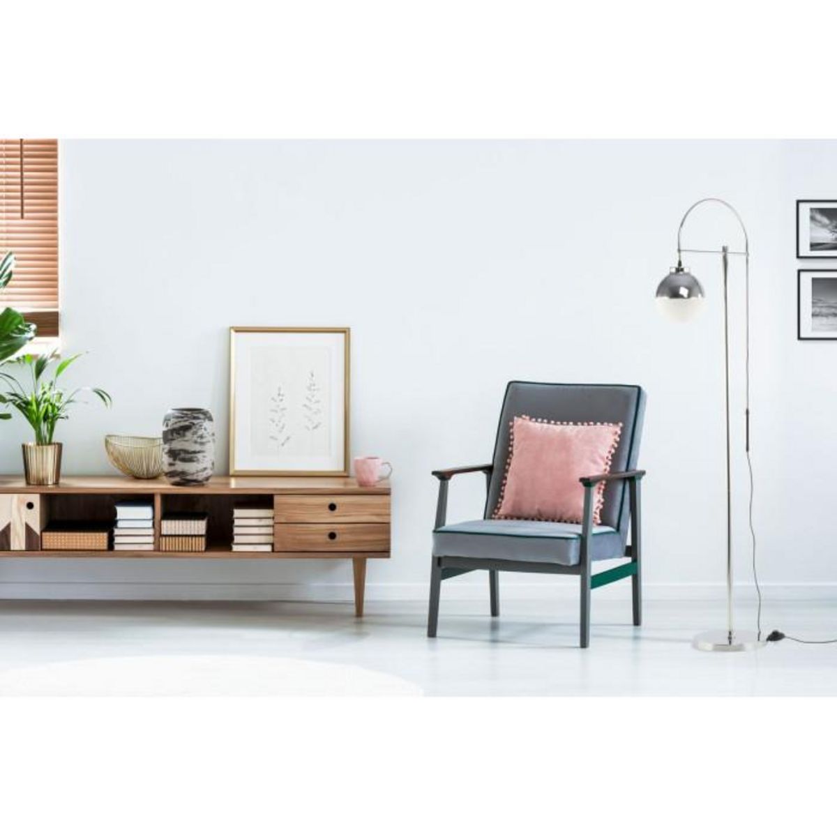 Paris Prix Lampadaire Design  Lavina  160cm Argent