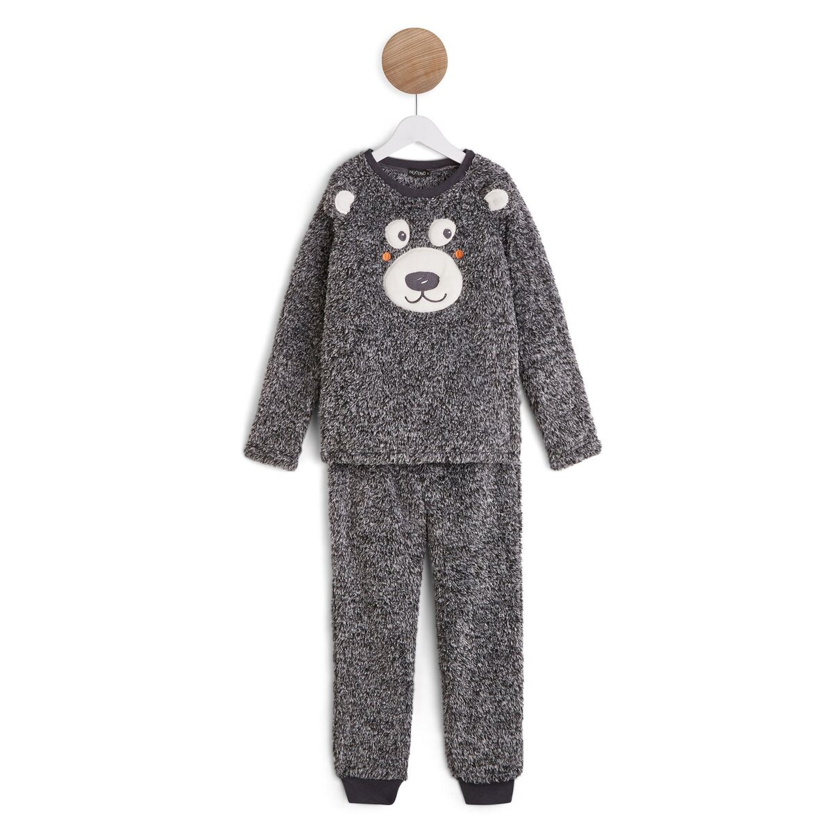 IN EXTENSO Ensemble pyjama peluche ours garçon