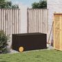 Voir la diapositive 3 : VIDAXL Boîte de rangement de jardin et roues marron 190L poly rotin