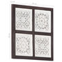 Voir la diapositive 6 : VIDAXL Panneau mural sculpte a la main MDF 40x40x1,5cm Marron et blanc