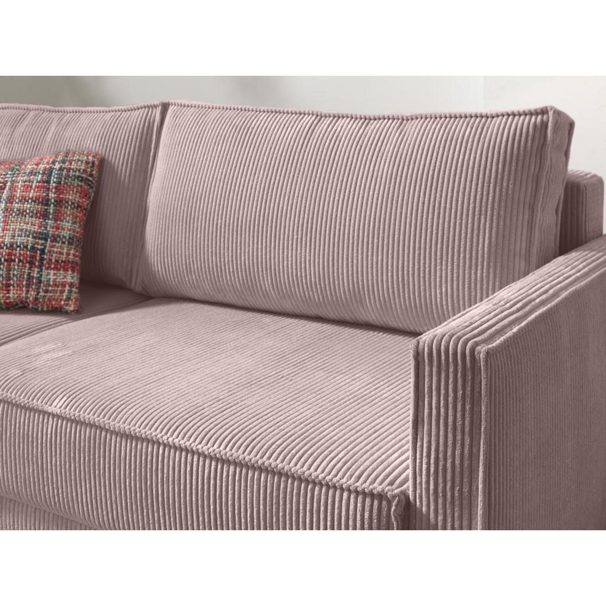 LISA DESIGN Charlie - canapé 3 places convertible avec coffre - en velours côtelé