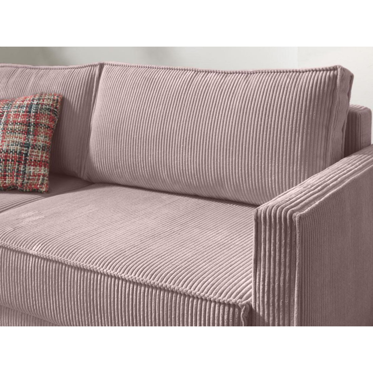 LISA DESIGN Charlie - canapé 3 places convertible avec coffre - en velours côtelé