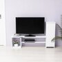  Homemania Meuble TV Nice 151x29,5x40/90 cm Blanc