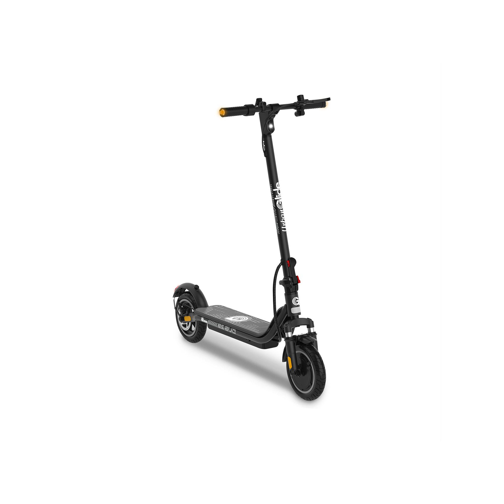 Voir la diapositive 1 : URBANGLIDE Trottinette Électrique Adulte URBANGLIDE 85 EVO, Autonomie 20 Km, Vitesse Max 25 Km/h, Pliable, Suspension Avant Double, Frein à Disque Arrière, Pneus 8,5