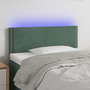 Voir la diapositive 1 : VIDAXL Tete de lit a LED Vert fonce 80x5x78/88 cm Velours