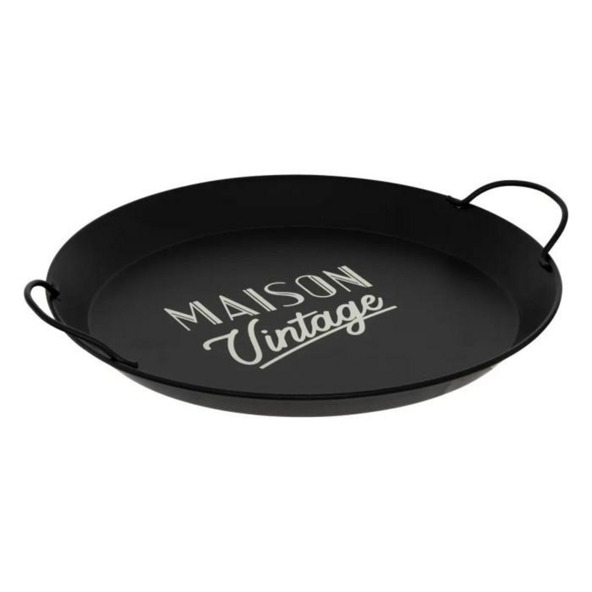 ATMOSPHERA Lot de 2 Plateaux de Service  Café  50cm Noir