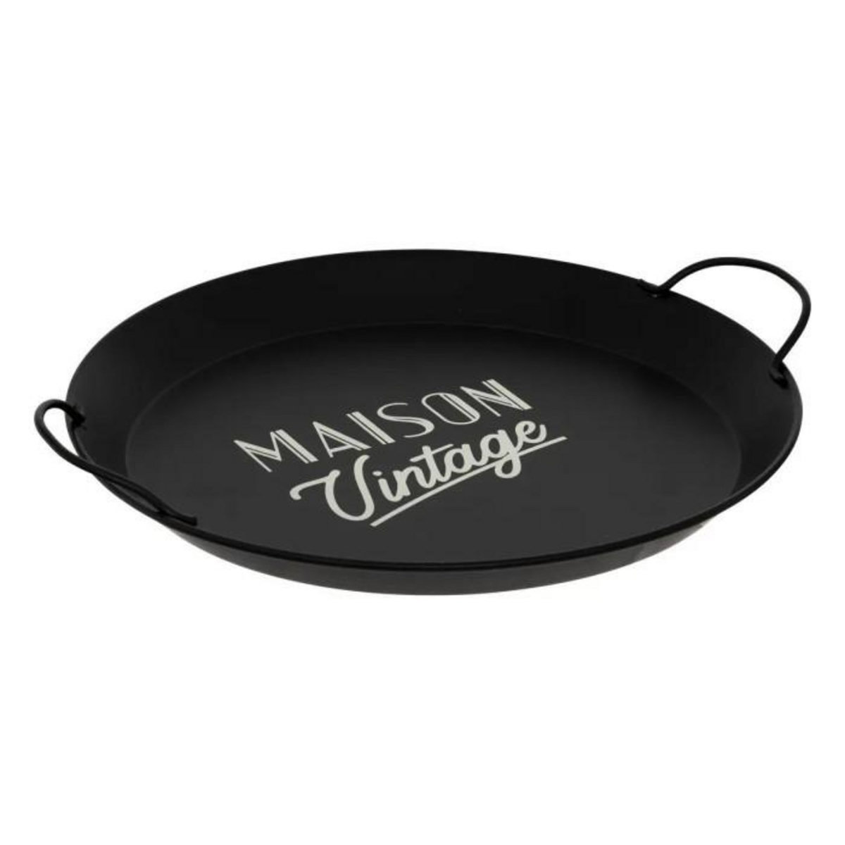 ATMOSPHERA Lot de 2 Plateaux de Service  Café  50cm Noir