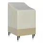 OUTSUNNY Housse de protection chaises de jardin empilables bâche étanche 70L x 90l x 115H cm oxford haute densité 600D beige café
