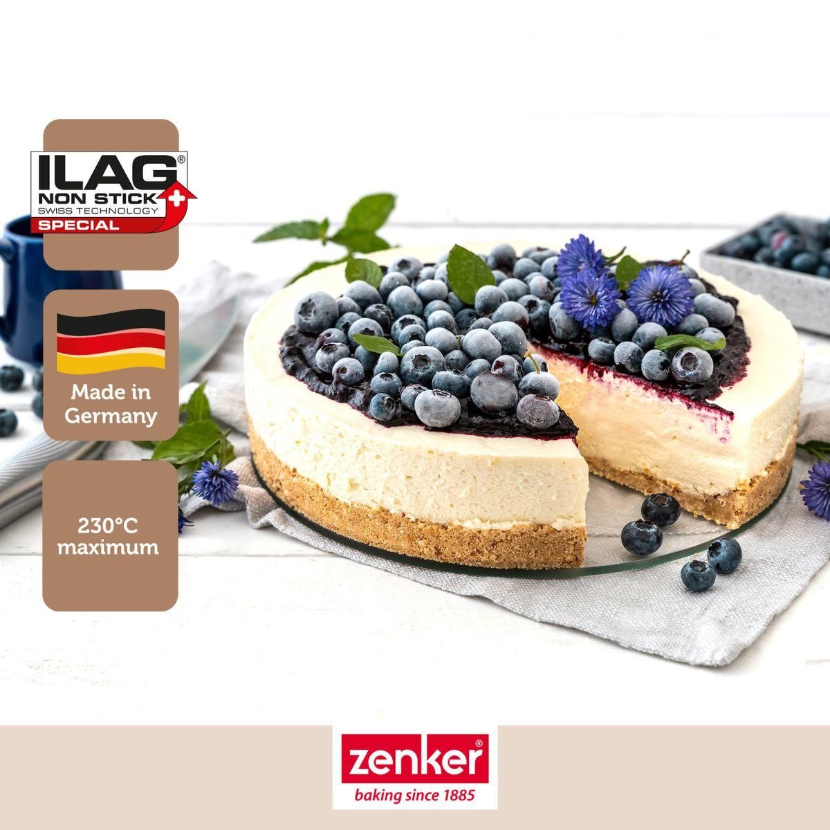 ZENKER Ensemble Pâtisserie comprenant 1 Moule à Manqué Zenker, 2 Bols Inox Fackelmann