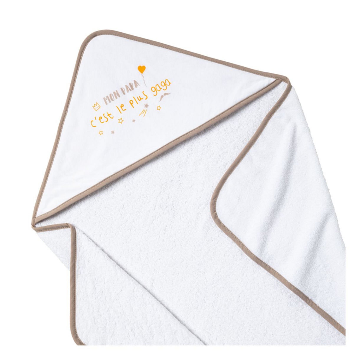 Babycalin Cape de bain bébé 70x70cm Message Papa