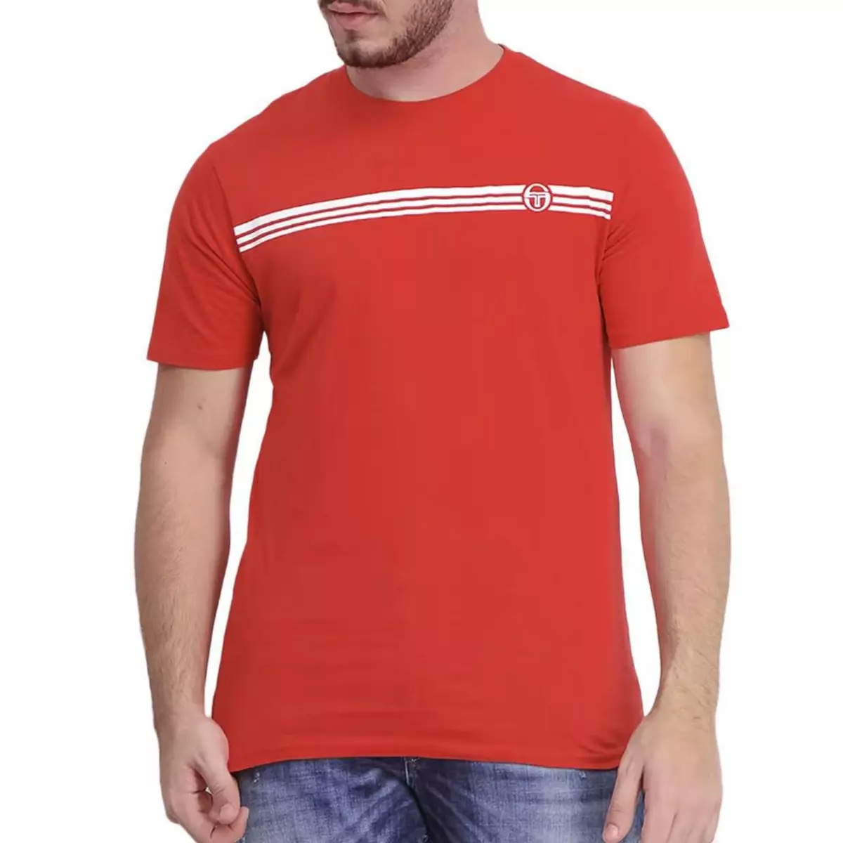 SERGIO TACCHINI T-shirt Rouge Homme Sergio Tacchini Stripe B