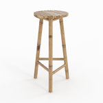 Rendez vous déco Tabouret de bar extérieur en bambou 74 cm-Eli