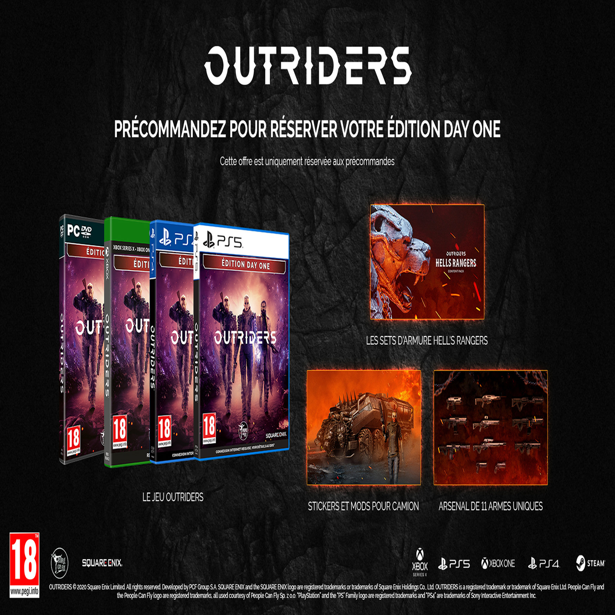 Voir la diapositive 2 : Square Enix Outriders Edition Day One PS5