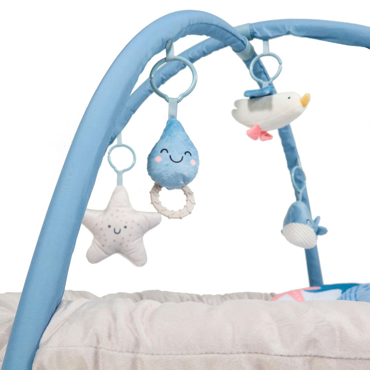 KINDERKRAFT Tapis d'éveil doux avec jouets d'activation et arceaux