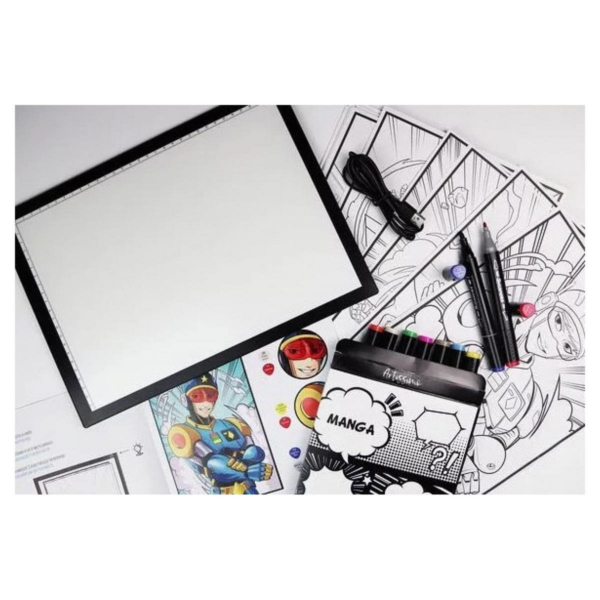 Au Sycomore Artissimo - xxl tablette lumineuse et atelier marqueurs - manga