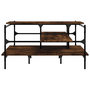 Voir la diapositive 5 : VIDAXL Table basse chene fume 100x100x48,5 cm bois d'ingenierie