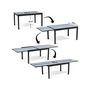 Voir la diapositive 4 : Habitat et Jardin Table jardin en aluminium extensible  Lagos  - 200/320 x 105 x 76 cm - Gris