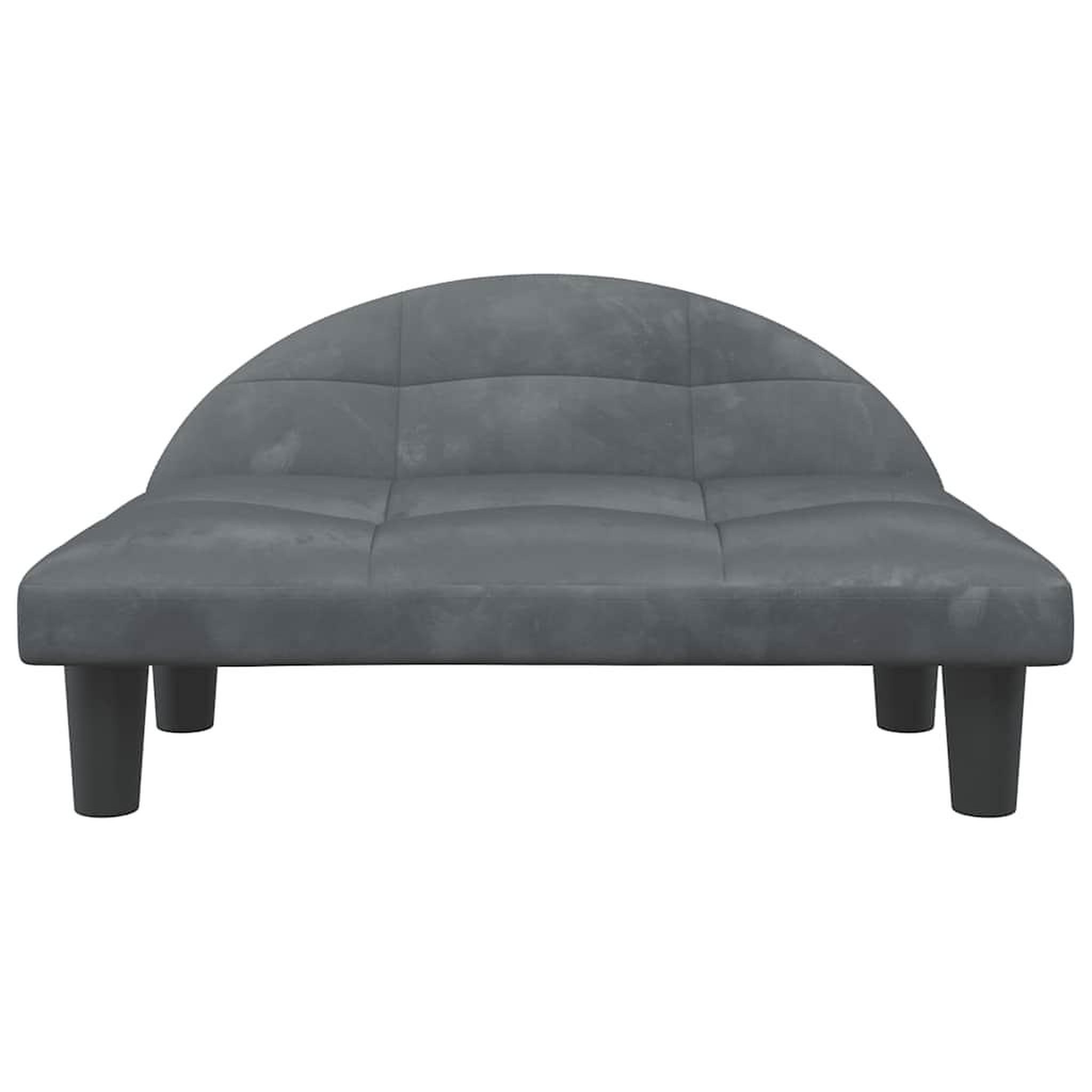 Voir la diapositive 3 : VIDAXL Lit pour chien gris fonce 70x52x30 cm velours