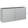 Voir la diapositive 6 : VIDAXL Lit sureleve de jardin 160x40x77 cm Acier galvanise Argente