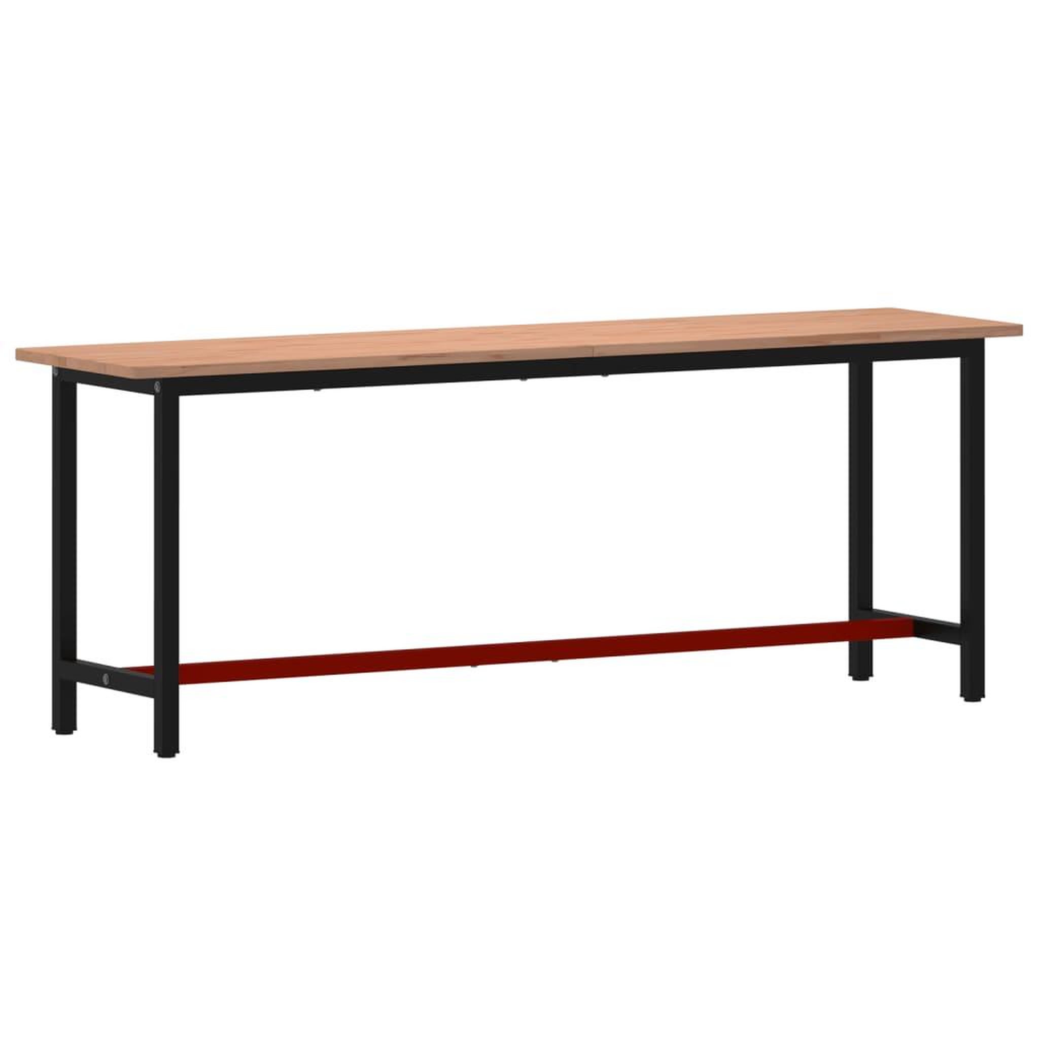 Voir la diapositive 2 : VIDAXL Etabli 220x55x81,5 cm bois massif de hetre et metal