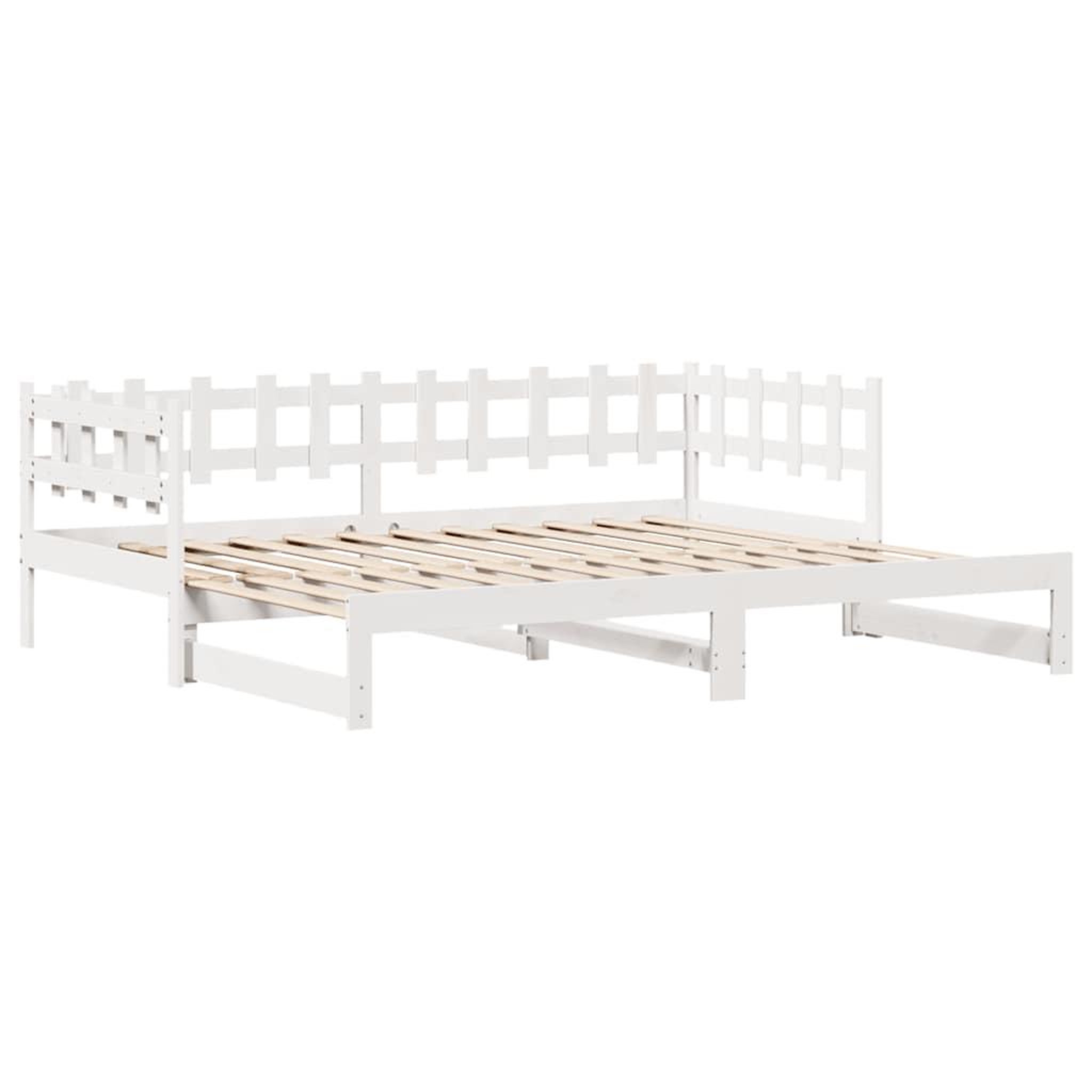 Voir la diapositive 5 : VIDAXL Lit de jour avec gigogne et tiroirs sans matelas blanc 90x190cm
