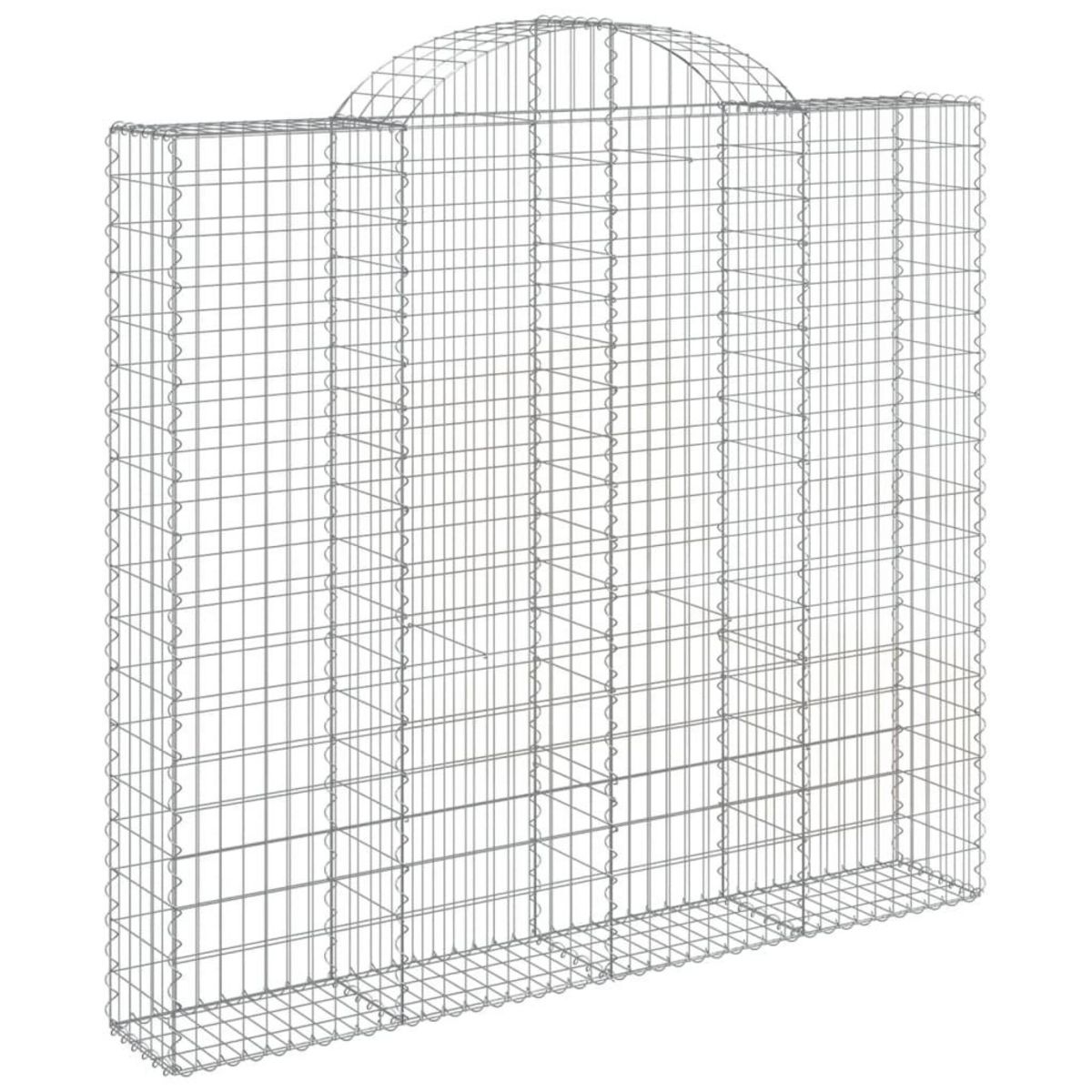 VIDAXL Paniers a gabions arques 3 pcs 200x50x180/200 cm Fer galvanise