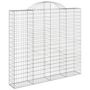 Voir la diapositive 3 : VIDAXL Paniers a gabions arques 3 pcs 200x50x180/200 cm Fer galvanise