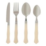 SECRET DE GOURMET Ménagère 24 Pièces Design  Belli  21cm Ivoire